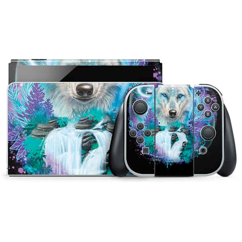 Night Wolf by Sheena Pike Nintendo Switch OLED (2021) Skin